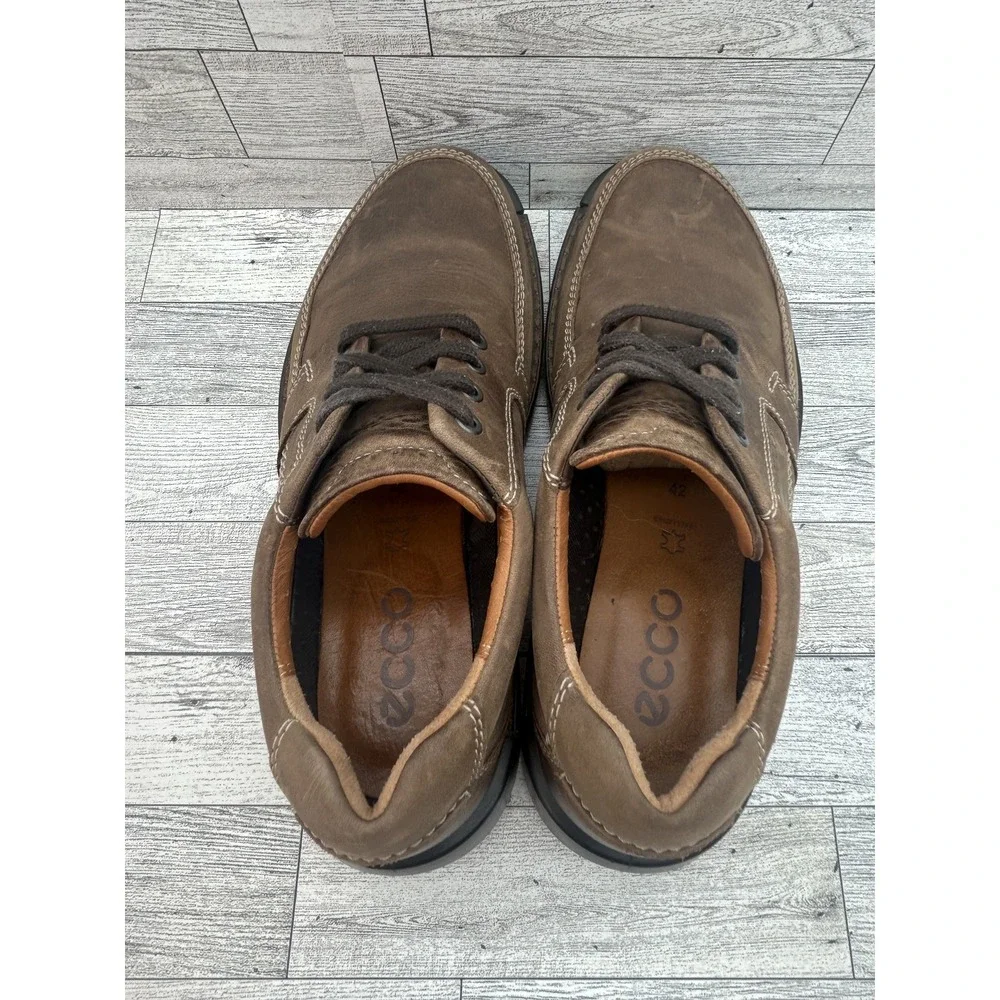 Ecco Shoes Mens Size 8 Casual‎ Comfort Oxford Walking Leather Lace Up 500104